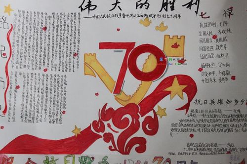 世界反法西斯75周年手抄报 70周年手抄报