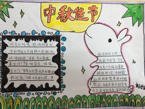 中秋节小学简单手抄报 中秋节小学手抄报