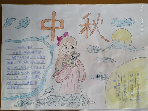 中秋节小学生优秀手抄报 中秋节小学手抄报