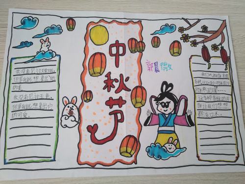 中秋节小学生优秀手抄报 中秋节小学手抄报