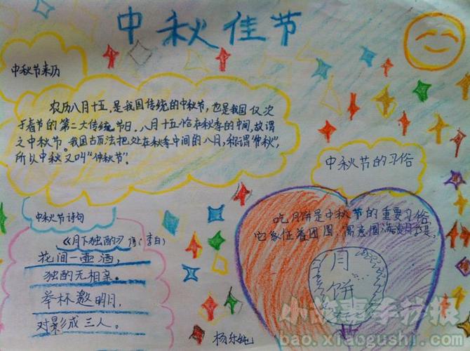 中秋节小学生优秀手抄报 中秋节小学手抄报