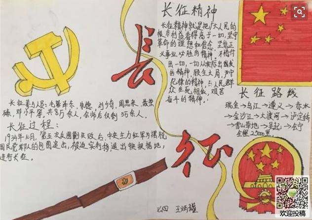 长征出发地瑞金手抄报 长征手抄报