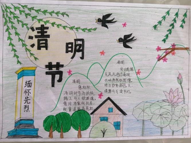 100张小学生清明手抄报 小学生手抄报