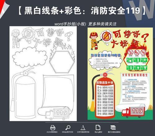 防火安全简单又漂亮的手抄报 防火安全手抄报