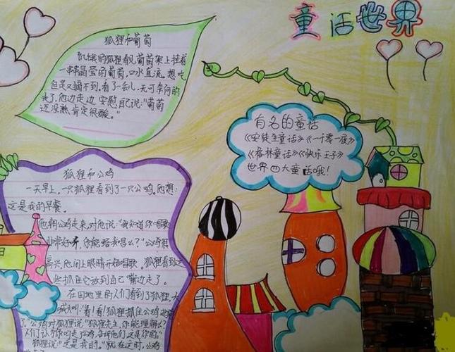 童话天地小学生手抄报 童话天地手抄报