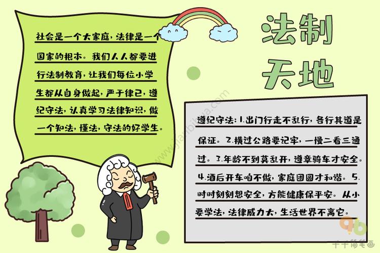 法律在身边的手抄报 关于法律的手抄报