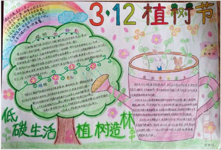 小学生手抄报植树节 小学生手抄报植树节图片大全 