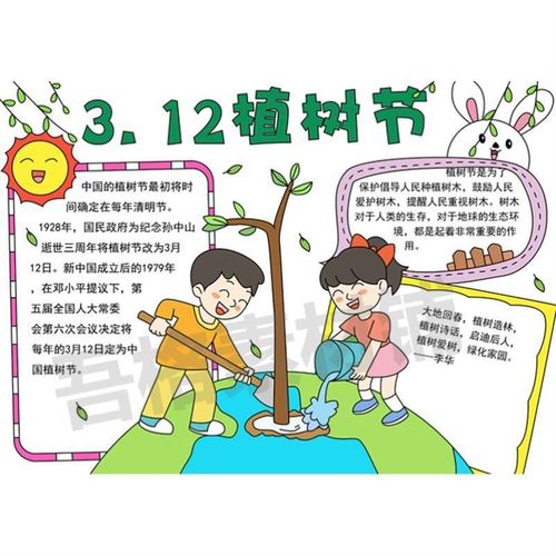 小学生手抄报植树节 小学生手抄报植树节图片大全 