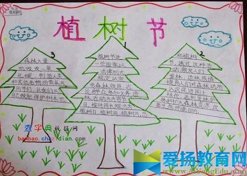 小学生手抄报植树节 小学生手抄报植树节图片大全 