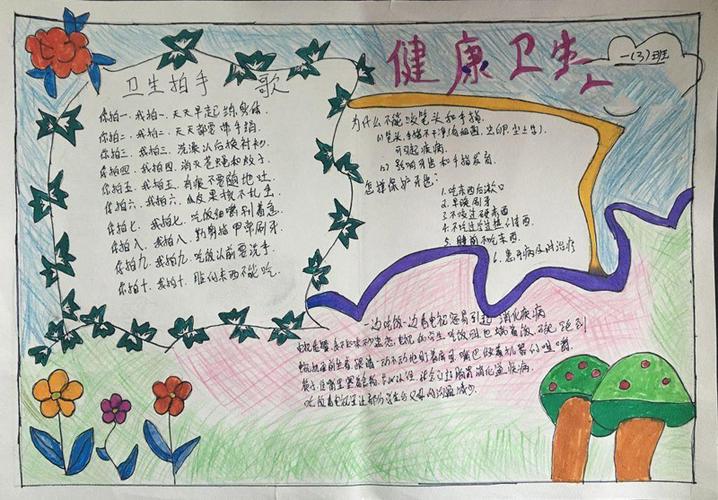 小学生卫生之星手抄报 小学生卫生手抄报