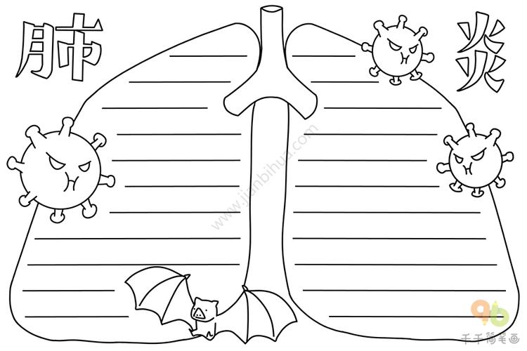 新型冠状性肺炎简笔画手抄报 手抄报简单又好看