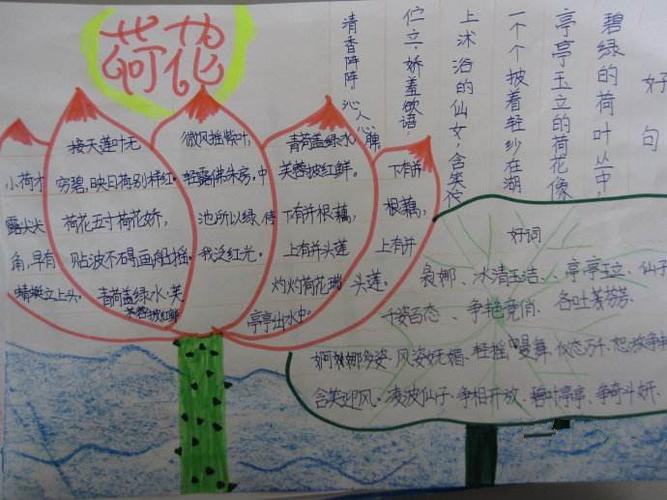 关于莲的中学生手抄报 中学生手抄报