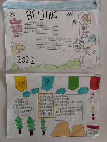 冰雪主题展览手抄报 小学生冰雪手抄报