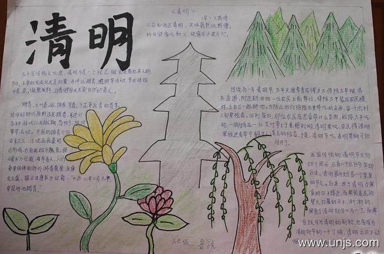 清明节的手抄报简笔画 清明节的手抄报简笔画怎么画 