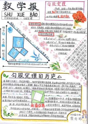 初中高质量数学手抄报 初中数学手抄报