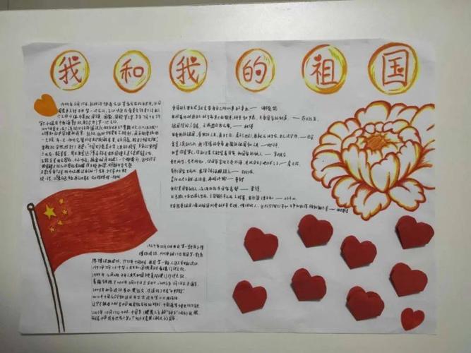 迎国庆颂祖国绘画作品手抄报 歌颂祖国手抄报