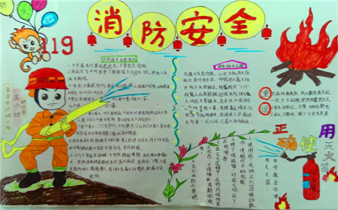 消防手抄报二年级简单又漂亮 二年级消防手抄报简单好看 