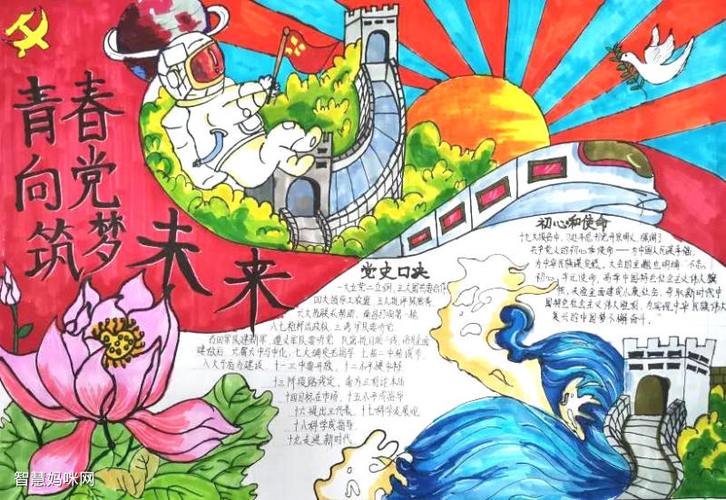 新中国70周年筑梦未来手抄报 70周年手抄报