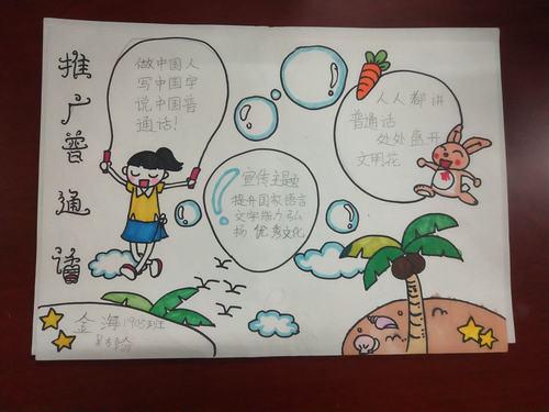 小学一年级简单普通话手抄报 一年级简单手抄报