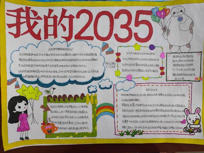 关于2035年的简单手抄报 5年级手抄报