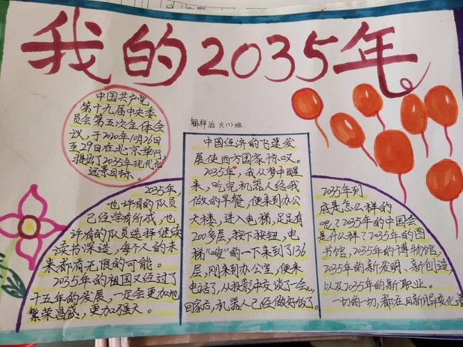 关于2035年的简单手抄报 5年级手抄报