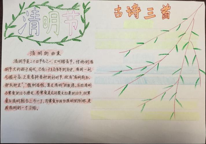 关于清明节古诗手抄报 关于清明节的古诗手抄报 