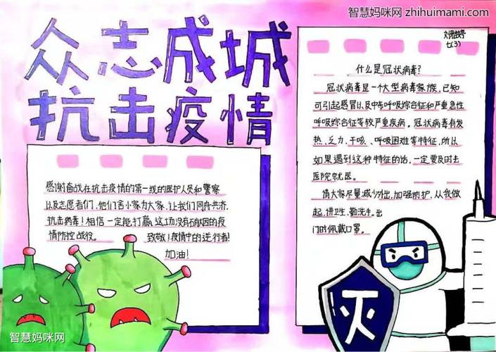 抗疫绘画作品手抄报 手抄报简单又漂亮