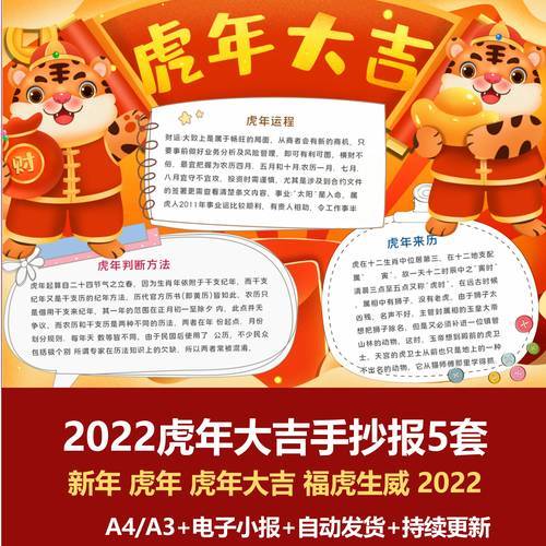 2023年虎年手抄报 2年级手抄报