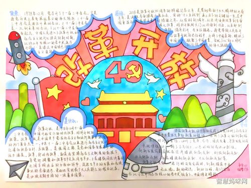 改革开放40年绘画作品手抄报 手抄报图片大全集