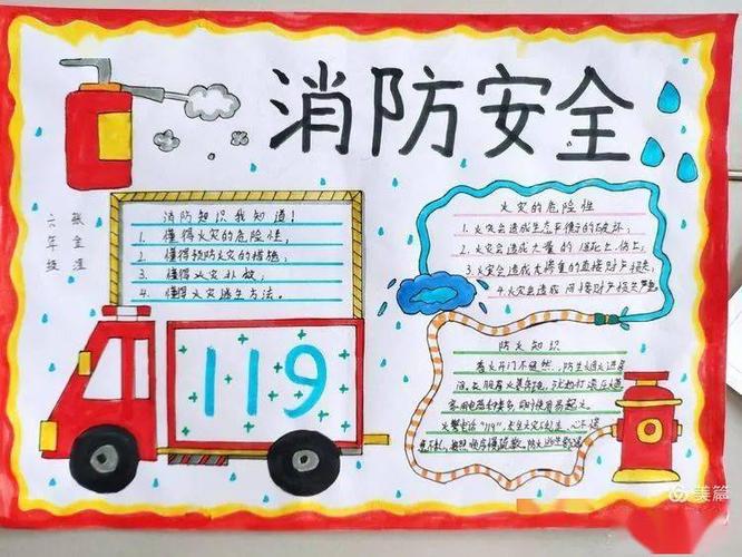 消防安全人人有责小学生消防安全手抄报 消防安全手抄报