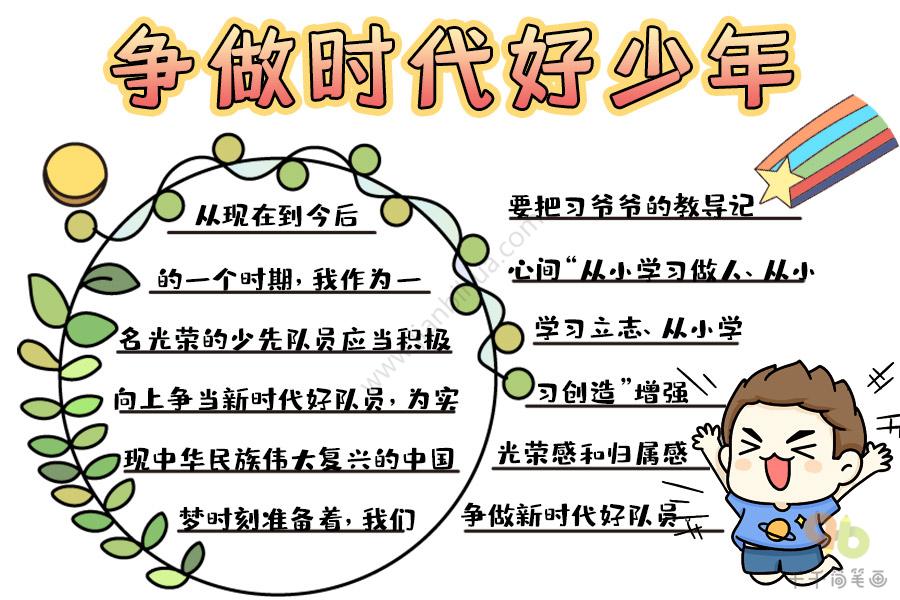 创新时代文明好少年手抄报 新时代手抄报