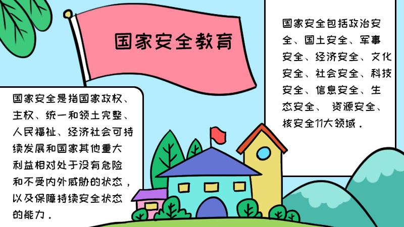 小学生国家安全教育内容手抄报 国家安全手抄报