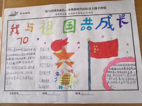 儿童简单祖国发展我成长手抄报 成长手抄报