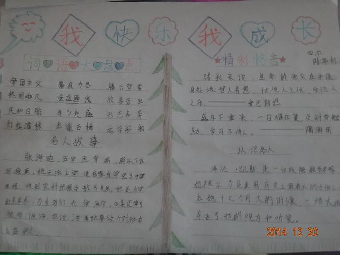 幼儿园我成长我快乐手抄报 幼儿园手抄报