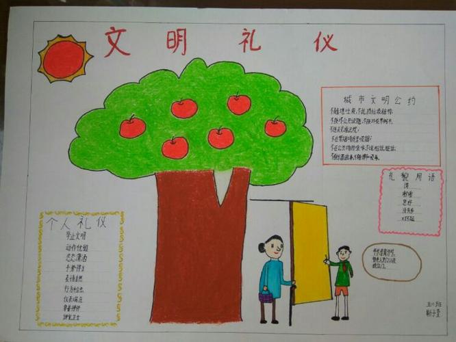 小学生弘扬文明的手抄报 文明小学生手抄报