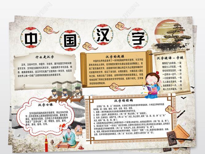 关于中国汉字文化手抄报 中国文化手抄报