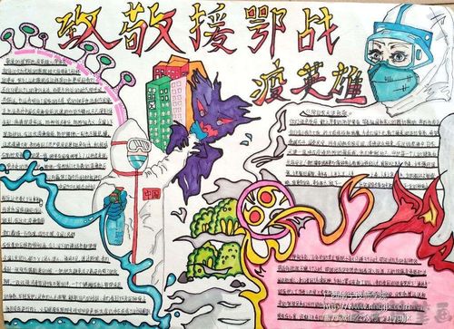 一线抗疫群英谱图片手抄报 手抄报简单又好看