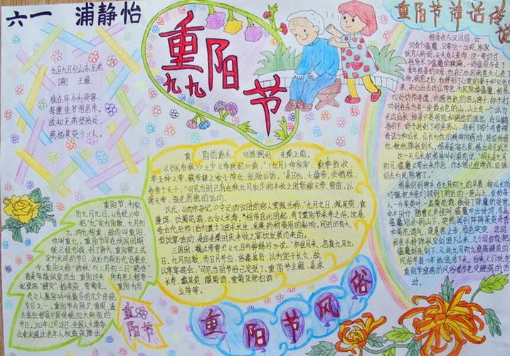 获一等奖重阳节手抄报 一等奖手抄报