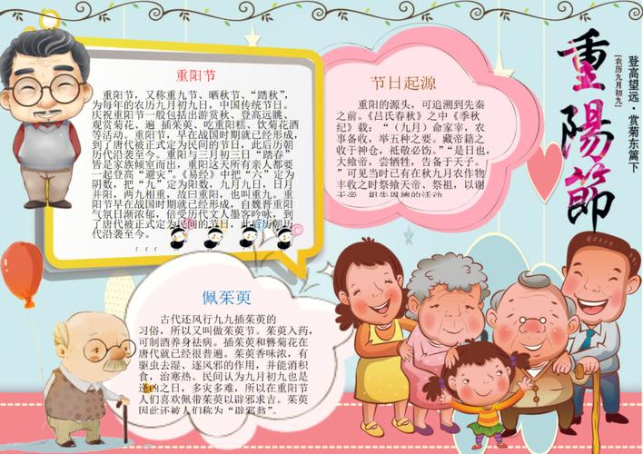 获一等奖重阳节手抄报 一等奖手抄报
