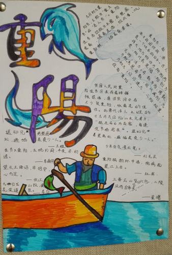 获一等奖重阳节手抄报 一等奖手抄报