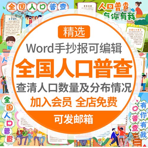 有关人口普查的手抄报 手抄报图片大全