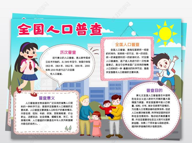 有关人口普查的手抄报 手抄报图片大全