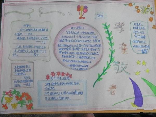 孝师尊亲善待人手抄报 手抄报图片大全