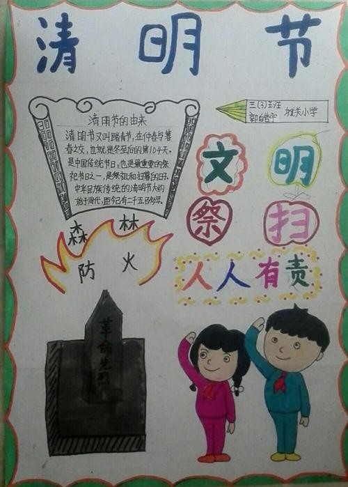文明祭扫为主题的手抄报 爱为主题的手抄报