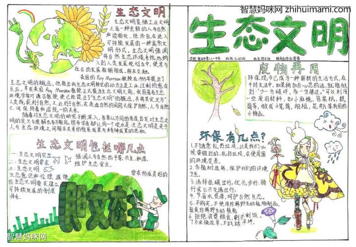 简单好看的文明生态的手抄报 简单好看的手抄报