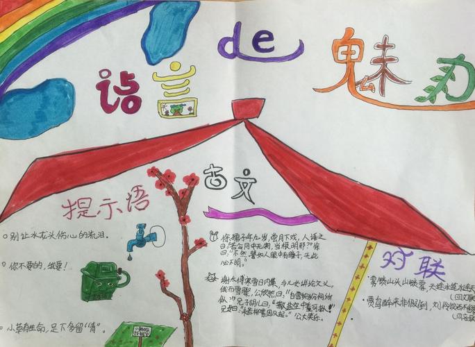 特色语言艺术的手抄报 文明语言手抄报
