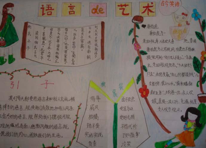 特色语言艺术的手抄报 文明语言手抄报