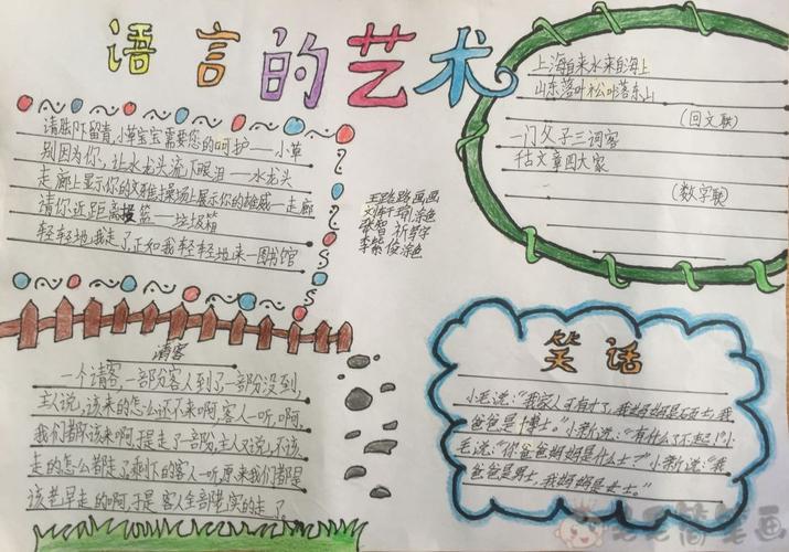 特色语言艺术的手抄报 文明语言手抄报