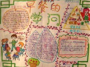 我的早餐英文手抄报 营养早餐手抄报