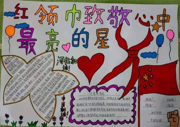红领巾致心中最闪亮的星手抄报 红领巾手抄报